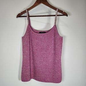 Vintage Michelle Antonelli Nitted Pink Sleeveless Camisole.